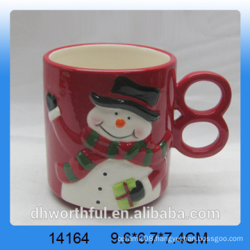 Popular Christmas Snowman Ceramic Mug With Handle